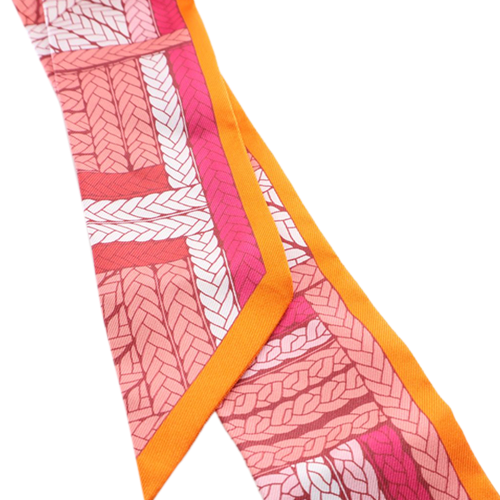 Pre-Loved Hermes Tresses H Silk Twilly Scarf - Picture 3 of 6